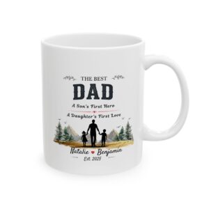 Best Dad Mug – Personalized Gift for Dad from Son & Daughter