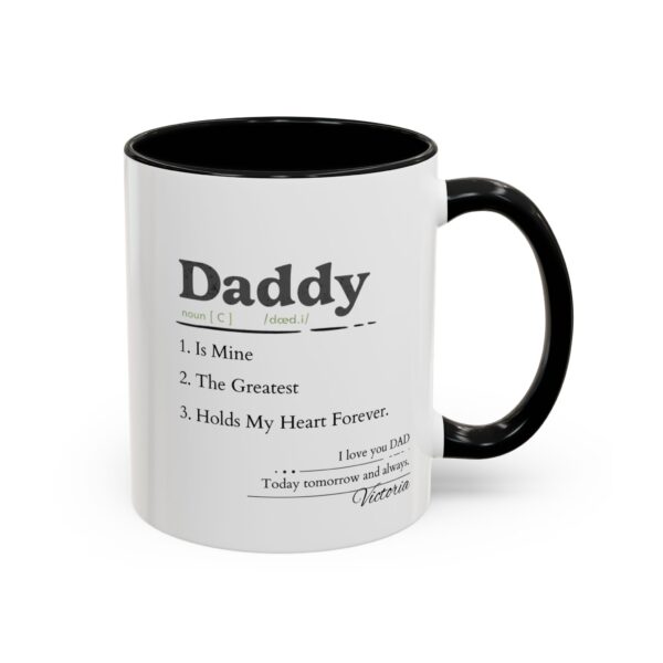 Daddy Definition Accent Mug – Personalized Name Gift
