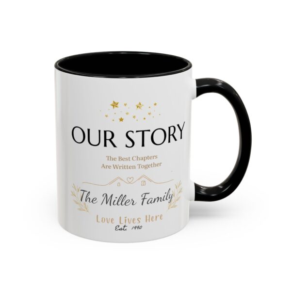 Our Story Family Accent Mug – Personalized Gift, 8 Colors