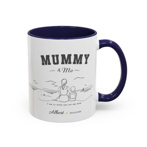 Mummy & Son Mug – Personalized Name & Date Gift