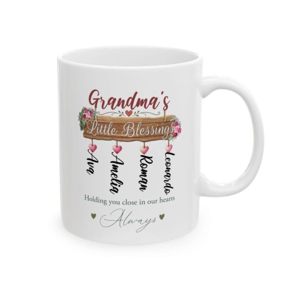 Grandma's Little Blessings Mug – Personalized Grandkids' Names Gift