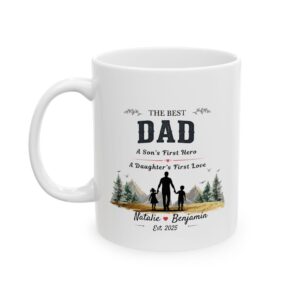 Best Dad Mug – Personalized Gift for Dad from Son & Daughter