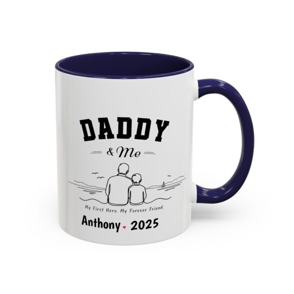 Daddy & Me Accent Mug – Personalized Name & Year Gift for Dad