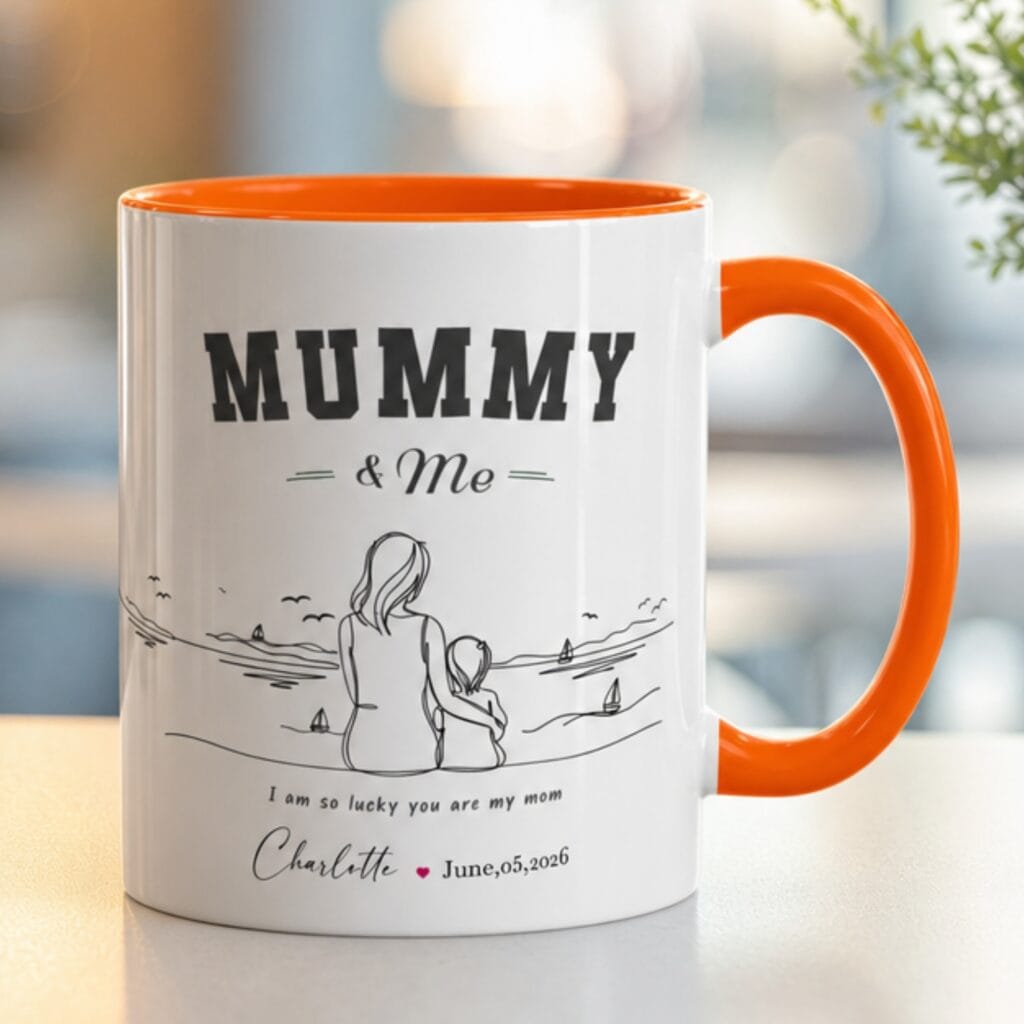 Mummy & Daughter Mug – Personalized Name & Date Gift