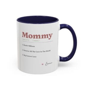 Mommy Definition Accent Mug – Custom Name Gift for Mom, 8 Colors