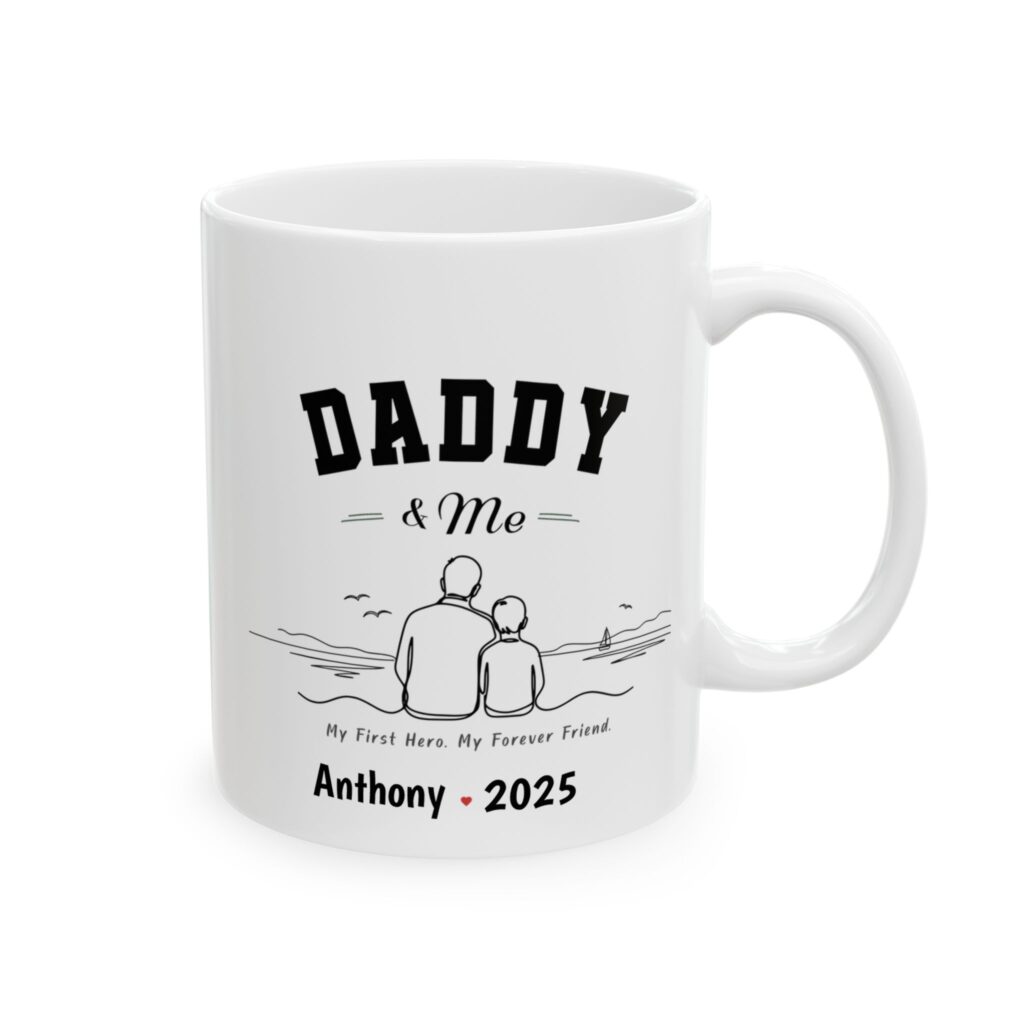 Daddy & Me Mug – Personalized Name & Year Gift for Dad