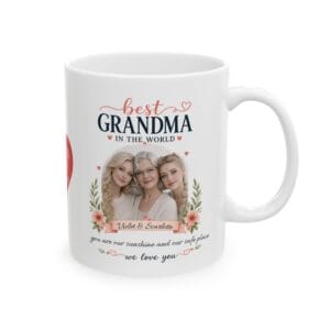 Best Grandma in the World Mug – Personalized with Names & Photo