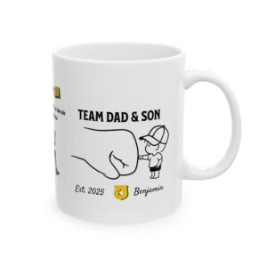 Team Dad & Son Mug – Personalized Name Gift for Dad
