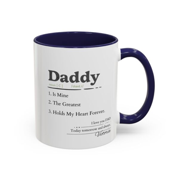 Daddy Definition Accent Mug – Personalized Name Gift