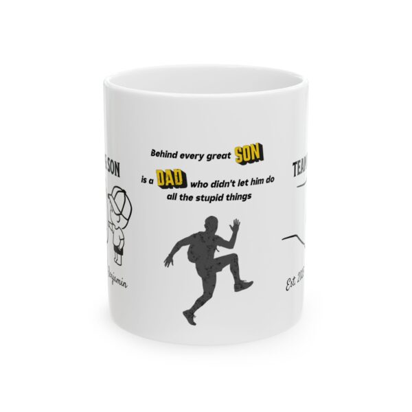 Team Dad & Son Mug – Personalized Name Gift for Dad
