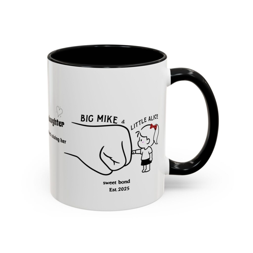 Daddy & Daughter Mug – Personalized Fist Bump Gift for Dad, 8 Colors
