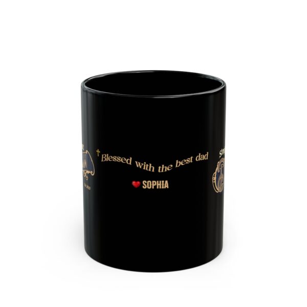 Personalized Blessed with the Best Dad Mug – Custom Family Name