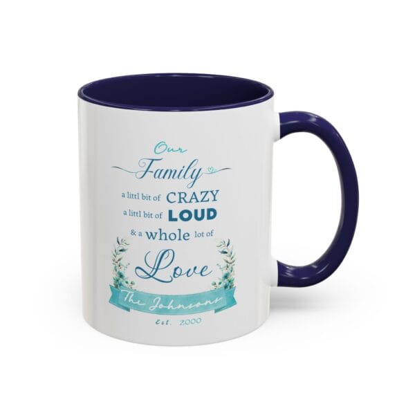Our Family Accent Mug – Personalized Family Name Gift, 8 Colors