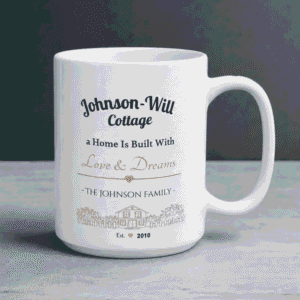 Personalized Cottage Name Mug – Custom Housewarming Gift for New Home
