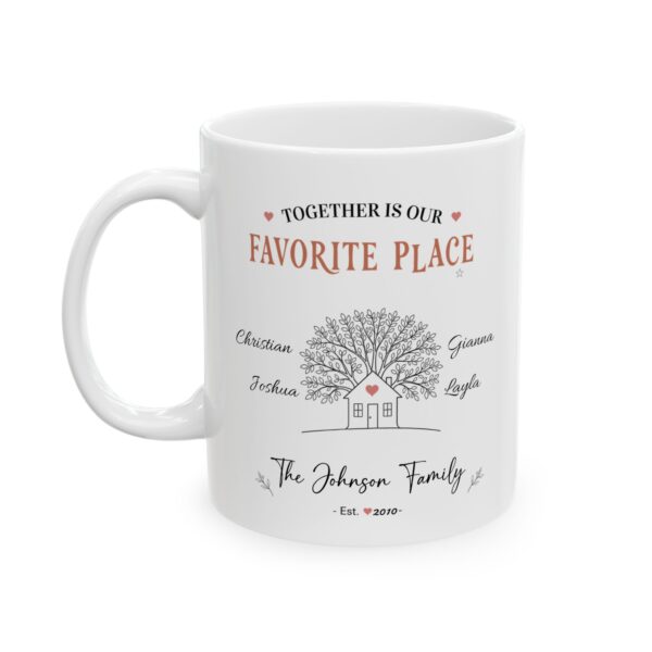 Family Favorite Place Mug – Personalized Family Tree Name Gift