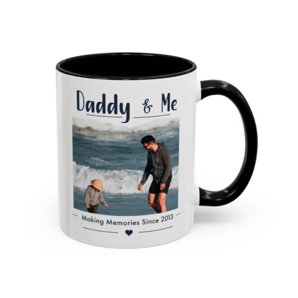 Daddy & Me Photo Accent Mug – Personalized Photo Gift for Dad, 8 Colors