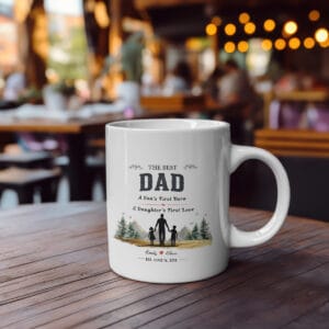 Best Dad Mug – Personalized Gift for Dad from Son & Daughter