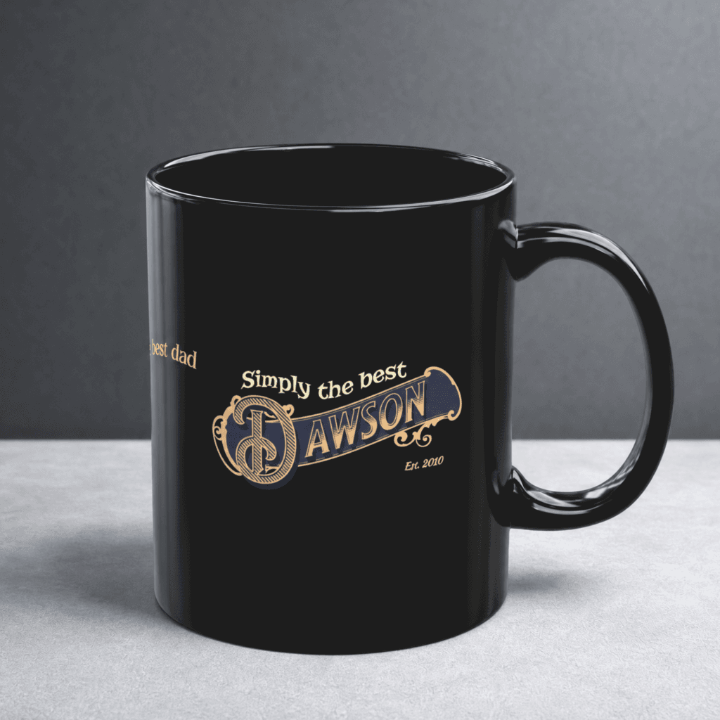 Personalized Blessed with the Best Dad Mug – Custom Family Name