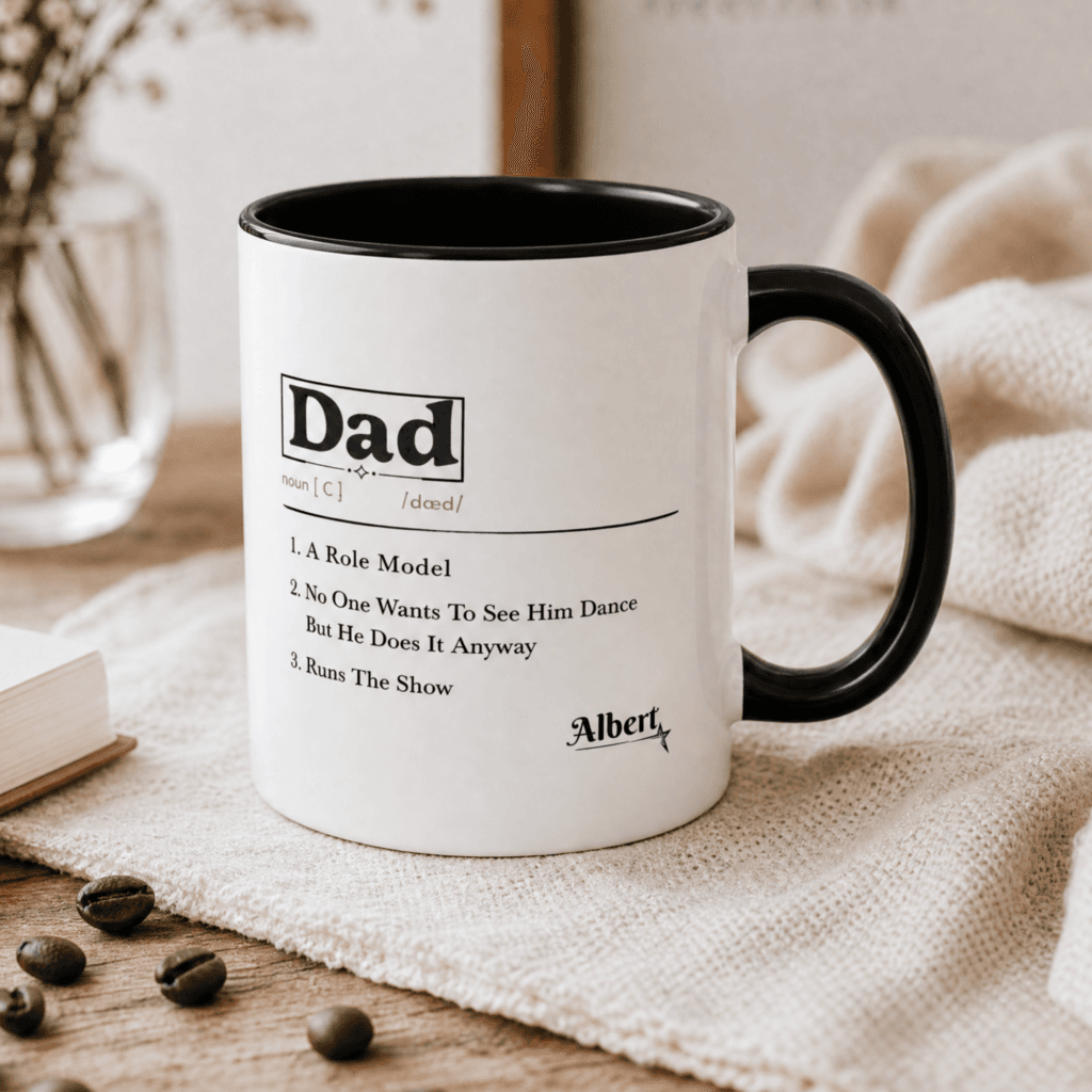 Dad Definition Accent Mug – Funny Personalized Name Gift