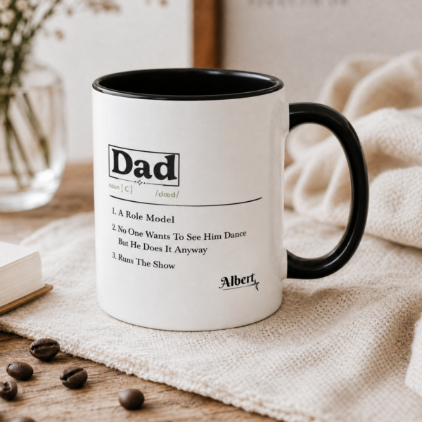 Dad Definition Accent Mug – Funny Personalized Name Gift