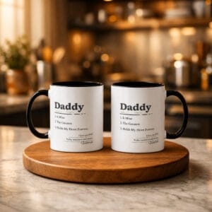 Daddy Definition Accent Mug – Personalized Name Gift