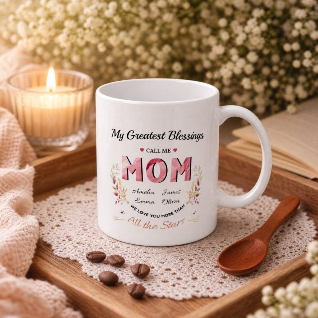 Mom All the Stars Mug – Personalized Kids' Names Gift
