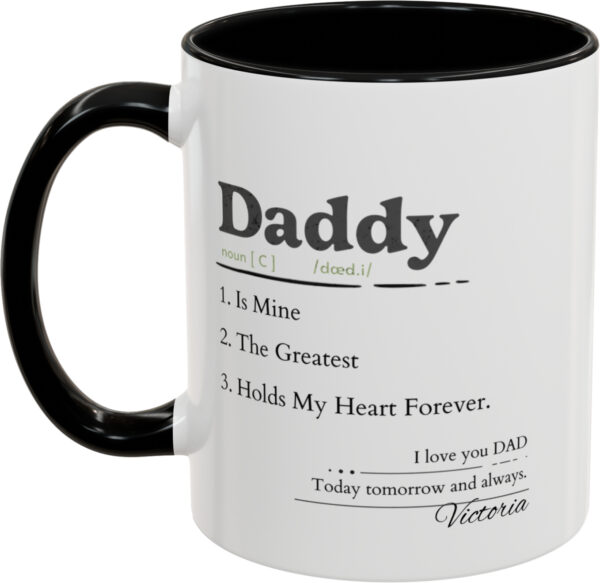 Daddy Definition Accent Mug – Personalized Name Gift