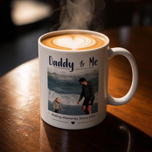 Daddy and Son Photo Mug – Personalized Photo Gift for Dad