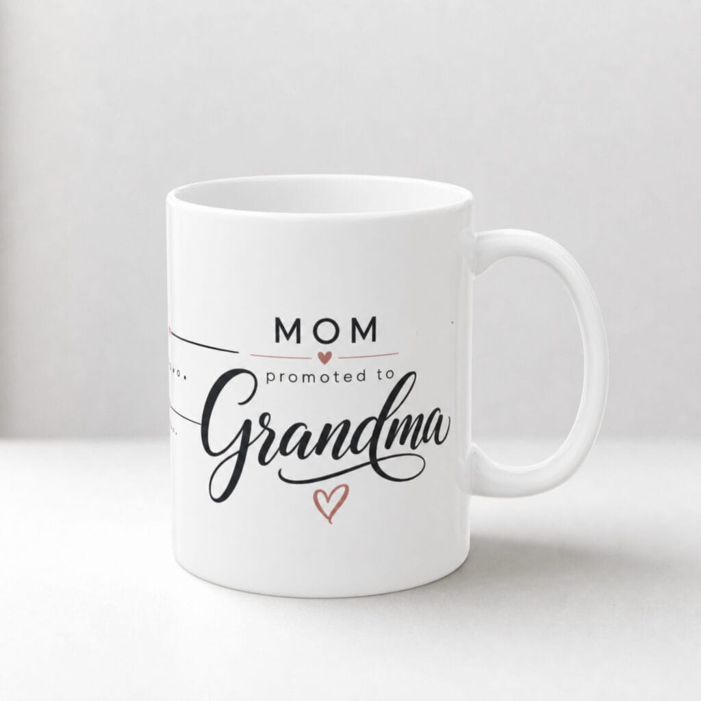Promoted to Grandma Mug – Personalized Est. Year Gift