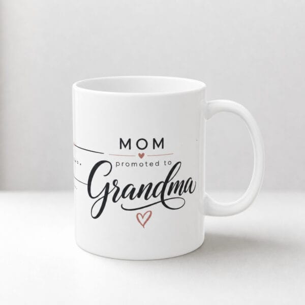Promoted to Grandma Mug – Personalized Est. Year Gift
