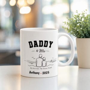 Daddy & Me Mug – Personalized Name & Year Gift for Dad