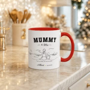 Mummy & Son Mug – Personalized Name & Date Gift