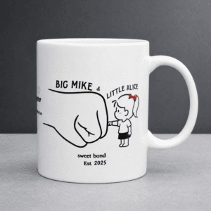 Daddy & Daughter Mug – Personalized Fist Bump Gift for Dad