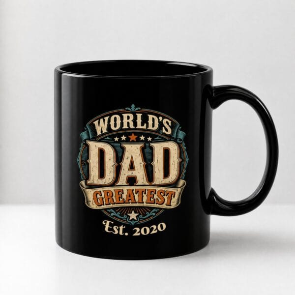 World's Greatest Dad Mug – Classic Black Coffee Mug