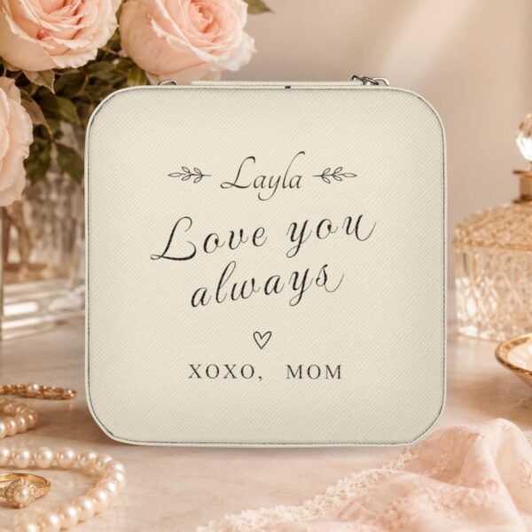 Personalized Travel Jewelry Case — 'Love You Always' Keepsake with Custom Names
