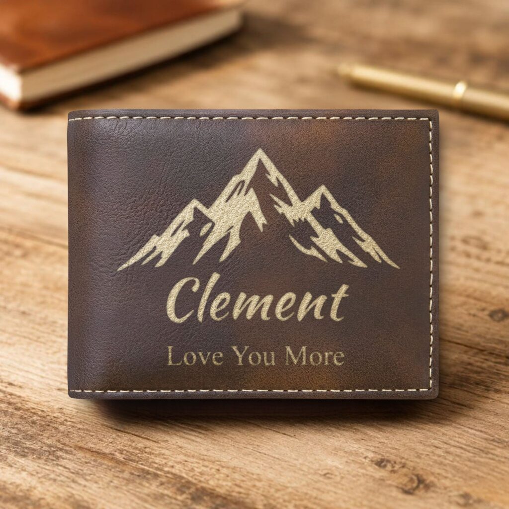 Personalized Bi-Fold Wallet – Love You More Gift for Dad