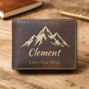Personalized Bi-Fold Wallet – Love You More Gift for Dad