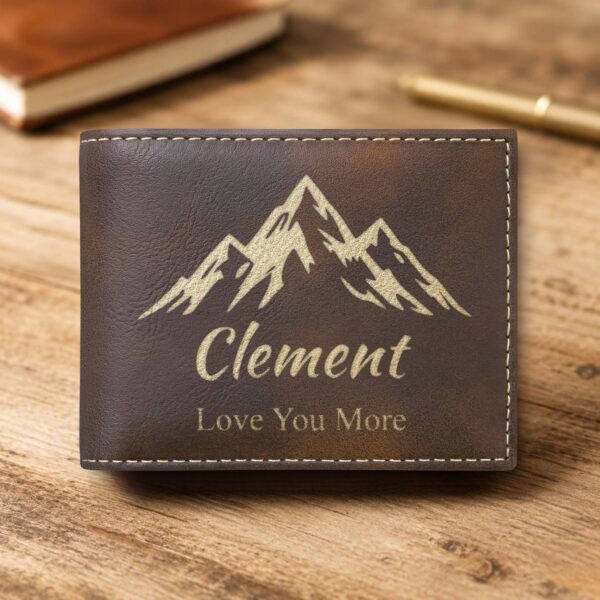 Personalized Bi-Fold Wallet – Love You More Gift for Dad