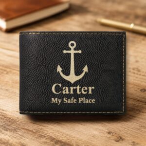 Personalized Bi-Fold Wallet – Anchor Gift for Him