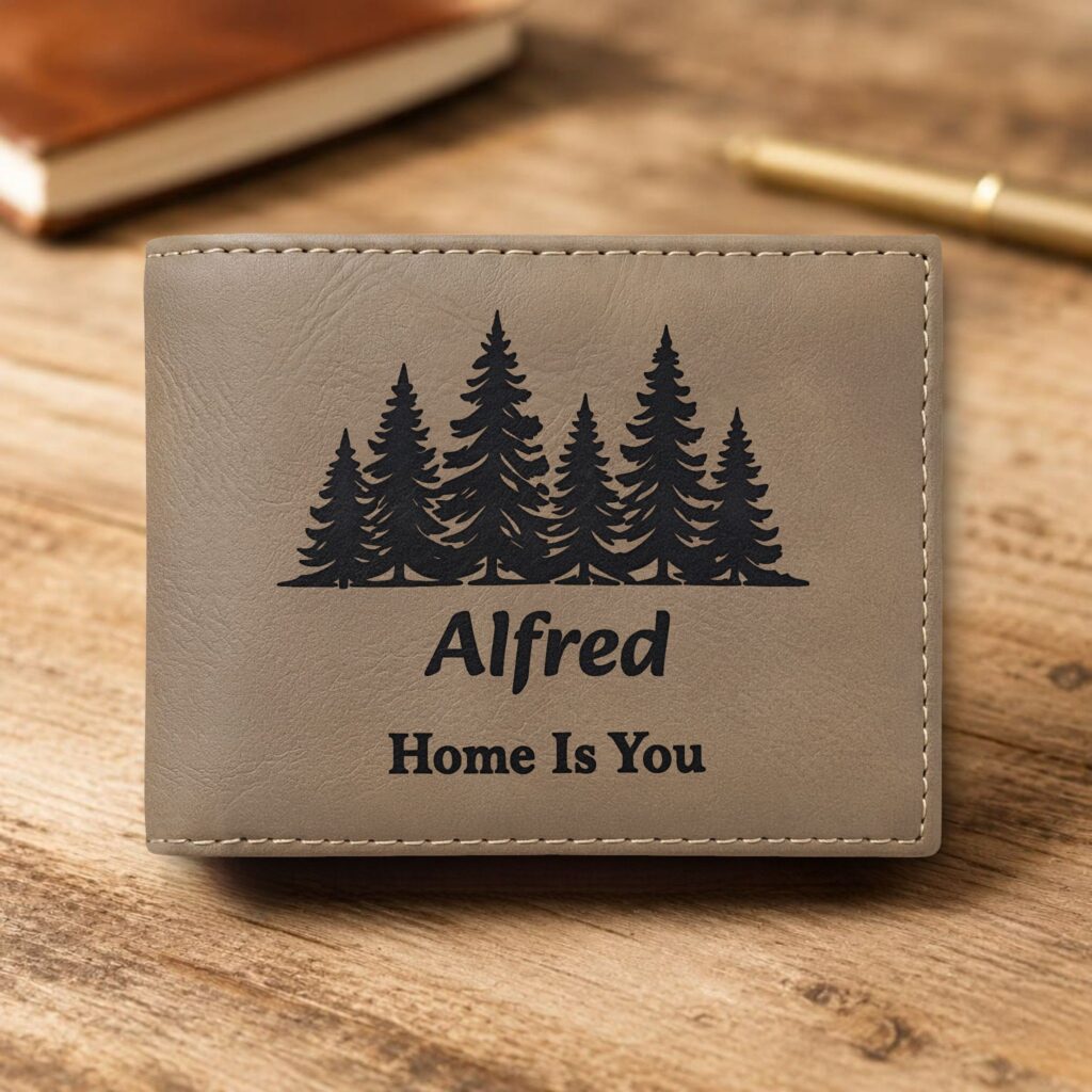 Personalized Bi-Fold Wallet – Home Gift for Him