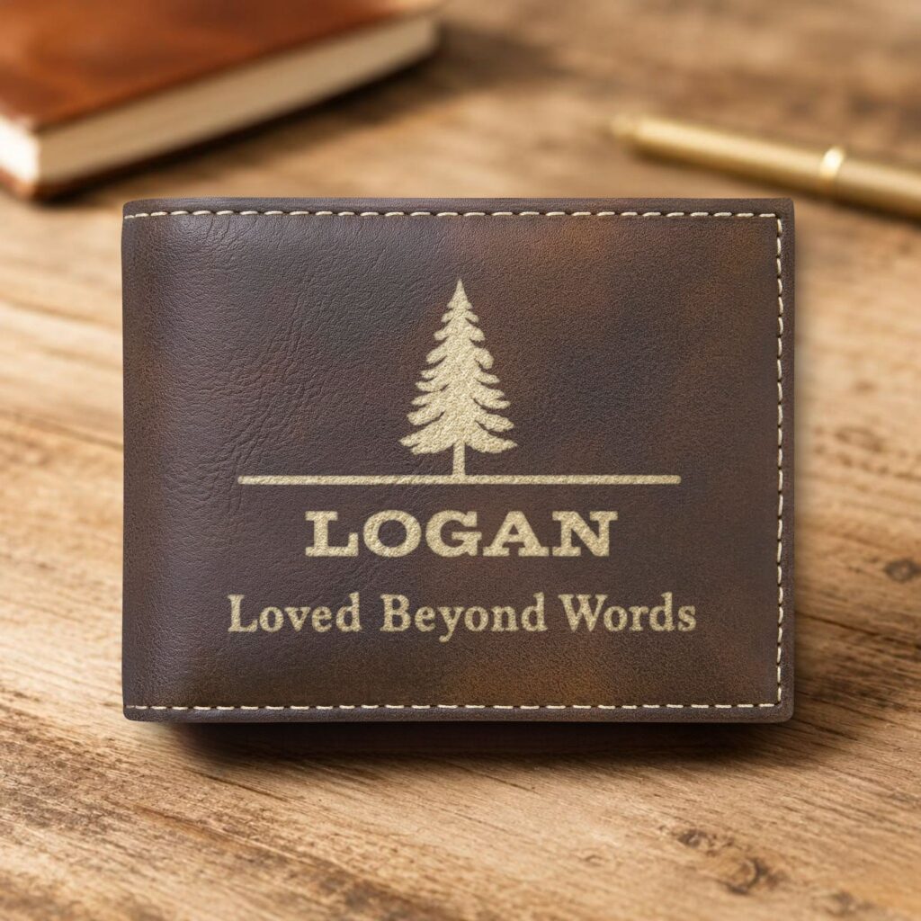 Personalized Bi-Fold Wallet – Heartfelt Gift for Him
