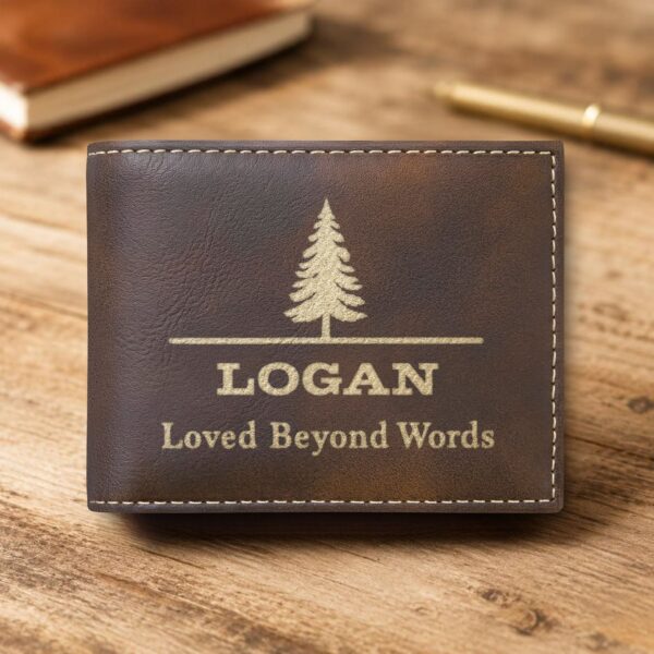 Personalized Bi-Fold Wallet – Heartfelt Gift for Him
