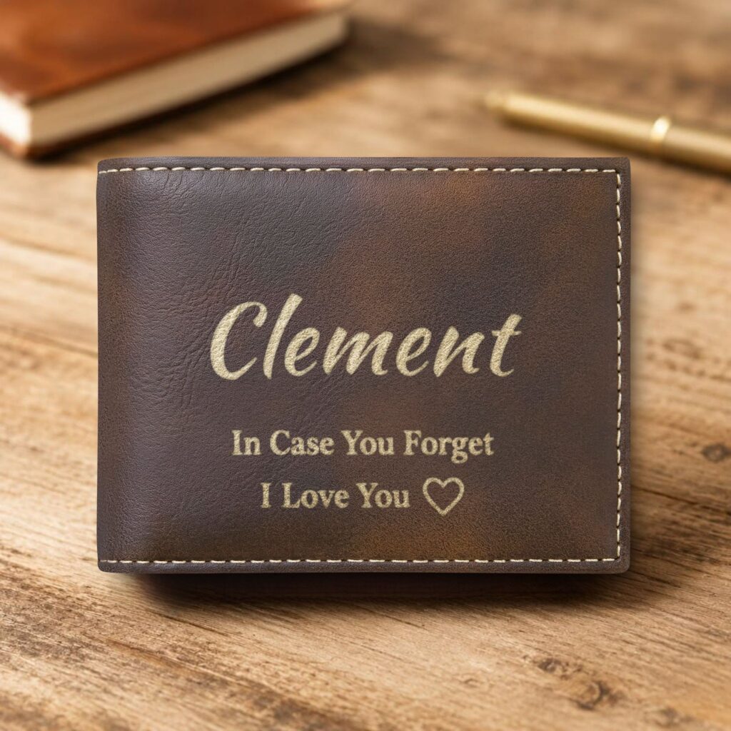 Personalized Bi-Fold Wallet – Love Note Gift for Him