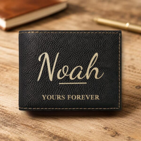 Personalized Bi-Fold Wallet – Yours Forever Gift for Him