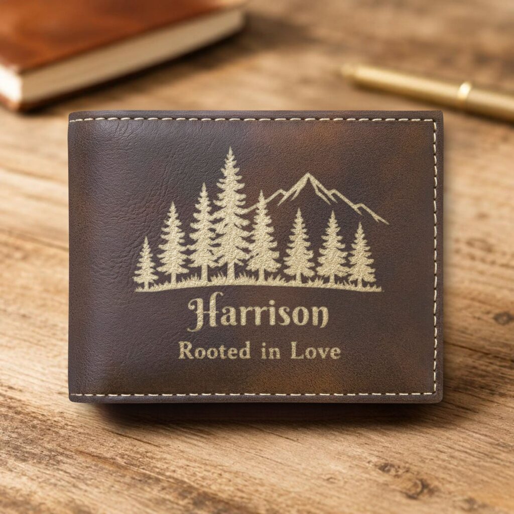 Personalized Bi-Fold Wallet – Romantic Gift for Him