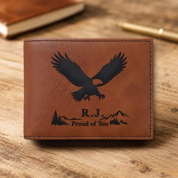 Personalized Bi-Fold Wallet – Proud of You Gift for Him