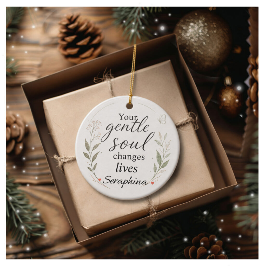 Your Gentle Soul Changes Lives – Personalized Ceramic Ornament