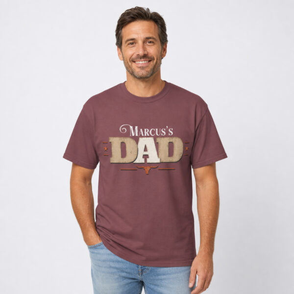 Personalized Dad Heavyweight T-Shirt | Custom Name Western Comfort Colors Tee