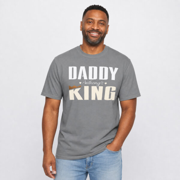 Personalized Daddy King Heavyweight T-Shirt | Custom Name Comfort Colors Tee