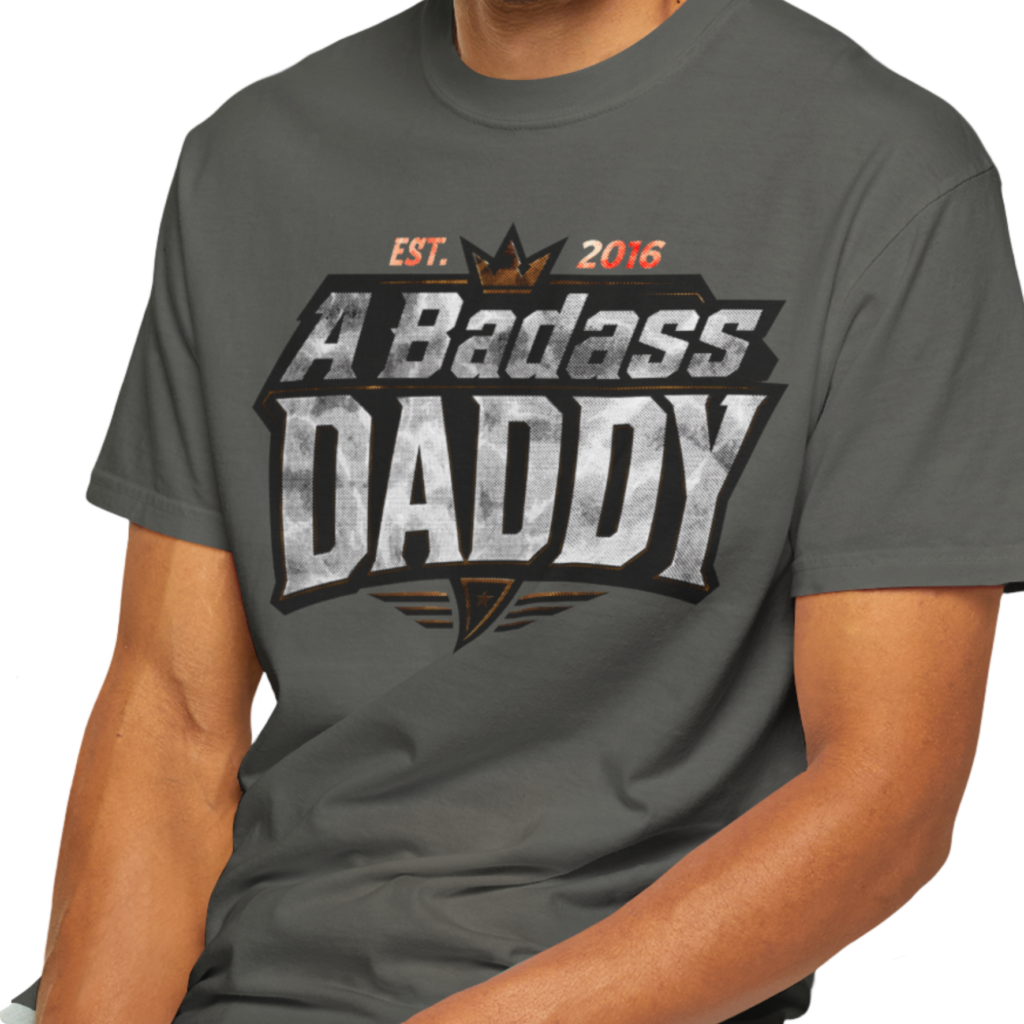 Personalized A Badass Daddy Heavyweight T-Shirt | Custom Est. Year Comfort Colors Tee